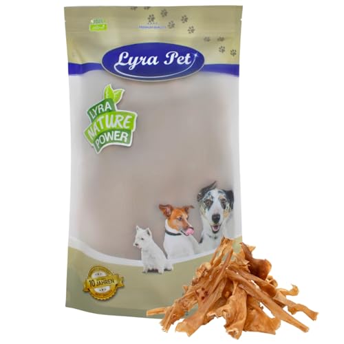 Lyra Pet® 1 kg Lammkopfhaut dunkel | Naturbelassener Kausnack zahnreinigend | Proteinreiches Leckerli für Hunde | Langanhaltender Kauspaß | Fettarm & leicht verdauliches Hundefutter von Lyra Pet