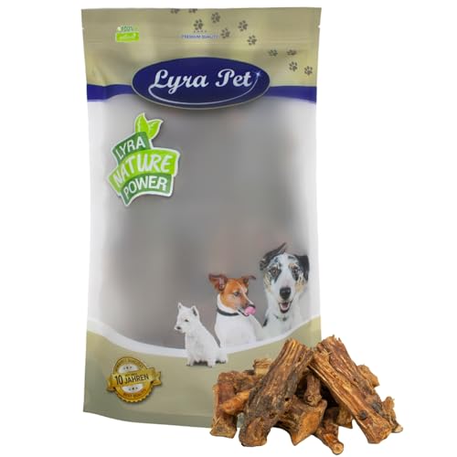 Lyra Pet® 1 kg Ochsenschwanz 1-7 cm 1000 g wie Ochsenziemer Kauartikel Hund Rind Kauartikel Kausnack von Lyra Pet