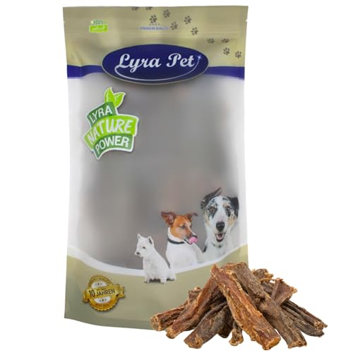 Lyra Pet® 1 kg Rinderdörrfleisch 1000 g Dörrfleisch Rind Kauartikel Snack Hund von Lyra Pet