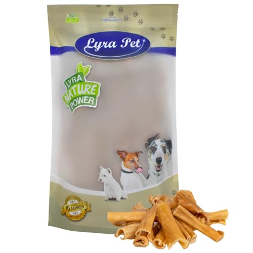 Lyra Pet® 1 kg Rinderkopfhaut Abschnitte 1-7 cm 1000 g wie Pansen Hundefutter Kauartikel Rind fettarm von Lyra Pet