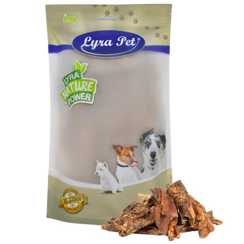 Lyra Pet® 1 kg Rinderlunge 1000 g getrocknet fettarm Hundefutter Kausnack Leckerli Hund von Lyra Pet