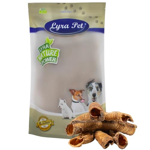 Lyra Pet® 1 kg Rinderstrossen 1000 g ca. 30 cm Trachea Luftröhre Kausnack Hund Belohnung von Lyra Pet