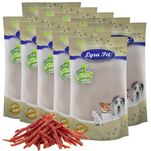 Lyra Pet® 10 kg Entenbrustabschnitte | Geschmackvoller Kausnack | Leckerli auch für Welpen und ältere Hunde | Fettarmes Hundefutter | Gut verträglich | Wiederverschließbarer Beutel von Lyra Pet