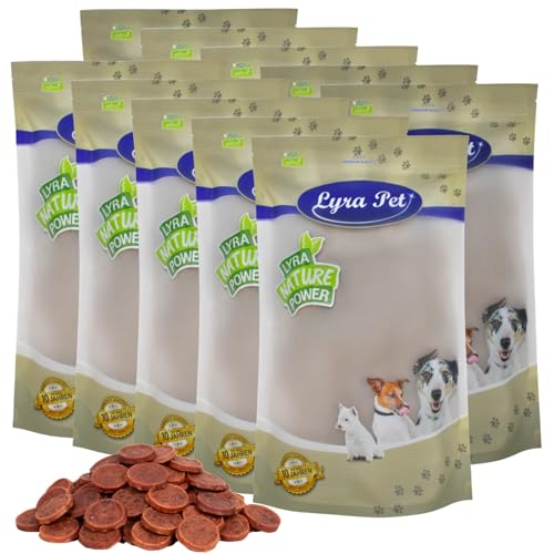 Lyra Pet® 10 kg Entenchips Hundefutter Snack fettarm schonend getrocknet getrocknet Leckerli Kausnack Kauartikel für Hunde Kauspaß von Lyra Pet