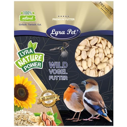 Lyra Pet® | 10 kg Erdnusskerne Splits | Wildvogelfutter Ganzjährig | Nährstoffreiches Streufutter | Energiespender für Alle Wildvögel | Erdnüsse ohne Schale | Vogelfutter für Sommer und Winter von Lyra Pet