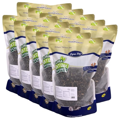 Lyra Pet® 10 kg Heimchen getrocknet | Reich an Proteinen & Mineralien | Nährstoffreiche Ergänzung zum Hauptfutter | Idealer Energiespender | Natürliches Futter für Vögel, Nager, Fische & Reptilien von Lyra Pet