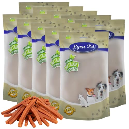 Lyra Pet® 10 kg Hühnerbruststreifen Hundefutter Snack fettarm schonend getrocknet Kauartikel Kauspaß von Lyra Pet