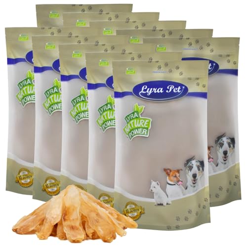 Lyra Pet® 10 kg Kaninchenohren | Naturbelassener Kausnack | Gut verträgliches Leckerli | Ideale Proteinquelle für Hunde | Reich an Kollagen | Fettarm & nährstoffreich | Schonend getrocknet von Lyra Pet