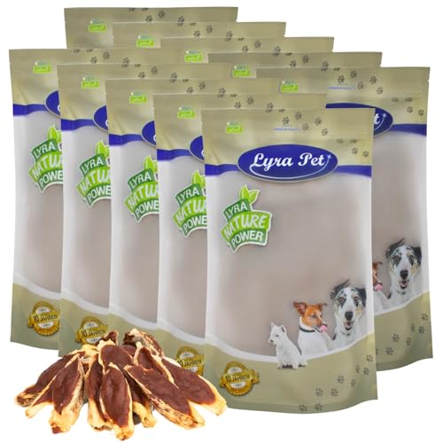 Lyra Pet® | 10 kg Kaninchenohren gefüllt mit Ente | Getrockneter Kausnack | Wiederverschließbarer Beutel | Fettarmes Hundefutter | Ideal als Belohnung für Hunde | Reich an Nährstoffen von Lyra Pet