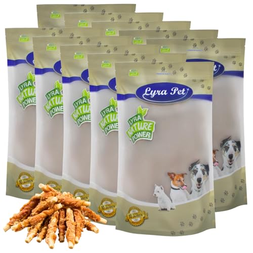 Lyra Pet® 10 kg Kaustange mit Hühnerbrust Hundefutter Snack fettarm schonend getrocknet getrocknet Leckerli Kausnack Kauartikel für Hunde Kauspaß von Lyra Pet