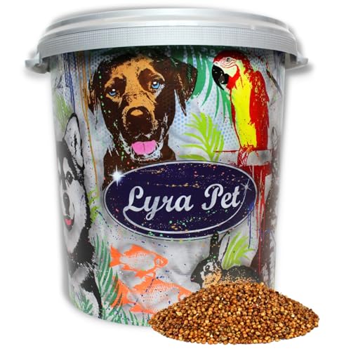 Lyra Pet® 10 kg Milo in 30 L Tonne | Körner der Sorghum Hirse | Reich an Kohlenhydraten | Ergänzungsfutter für Vögel | Nährstoffreiches, Ganzjähriges Vogelfutter | Energiequelle für Wildvögel von Lyra Pet