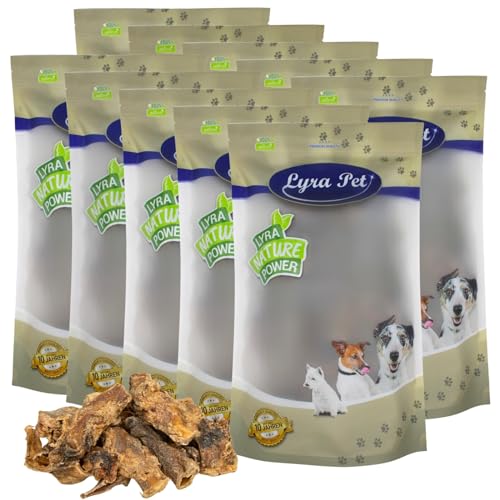 Lyra Pet® 10 kg Ochsenziemer Abschnitte 4-12 cm | Ochse Rind Rinderhaut Kauspaß Leckerli Kauartikel Hundefutter Kausnack Belohnung Training von Lyra Pet