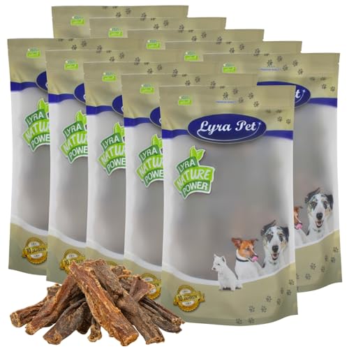 Lyra Pet® 10 kg Rinderdörrfleisch 10000 g Dörrfleisch Rind Kauartikel Snack Hund von Lyra Pet