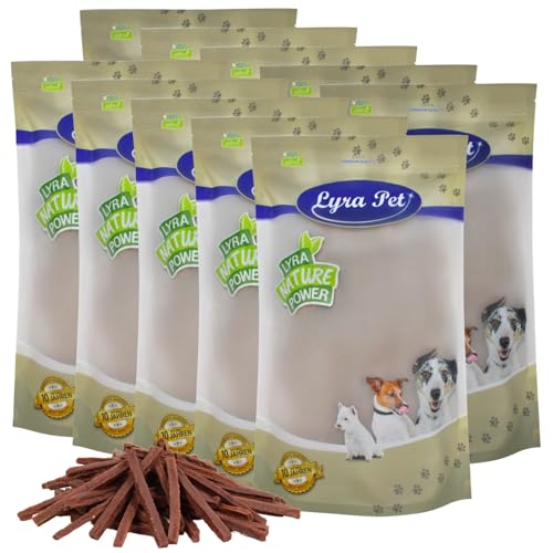 Lyra Pet® 10 kg Rinderdörrfleisch Sticks Hundefutter Snack fettarm schonend getrocknet getrocknet Leckerli Kausnack Kauartikel für Hunde Kauspaß von Lyra Pet