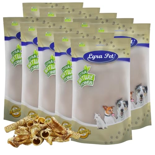 Lyra Pet® 10 kg Rinderstrossen 1 - 8 cm fettarm Kauartikel Kausnack Kaustange Hundefutter Belohnung Training Strossen Rind Hund von Lyra Pet