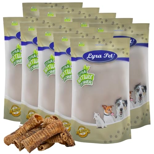 Lyra Pet® 10 kg Rinderstrossen 10000 g ca. 12-15 cm Kauartikel Kaustange Rind Hundefutter Leckerli Luftröhre von Lyra Pet