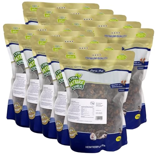 Lyra Pet® 10 kg Seidenraupen getrocknet | Reich an Proteinen & ungesättigten Fettsäuren | Nährstoffspender & Energiequelle I Natürliches Futter für Vögel, Nager, Fische & Reptilien von Lyra Pet