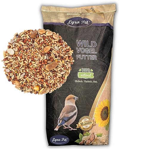 Lyra Pet® | 10 kg Streufutter schalenfrei | Neue Ernte | Schalenloses Vogelfutter | Energie für Wildvögel | Wildvogelfutter für das Ganze Jahr | Ohne Schalen & Fettreich | Optimal für den Balkon von Lyra Pet