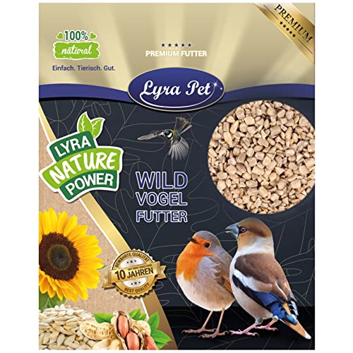 Lyra Pet® | 10 kg Sonnenblumenkerne Geschält Bruch | Wildvogelfutter Ganzjährig | Optimal für Jungtiere | Vogelfutter für Wildvögel | Wertvolles Streufutter | Energiespender für Sommer und Winter von Lyra Pet