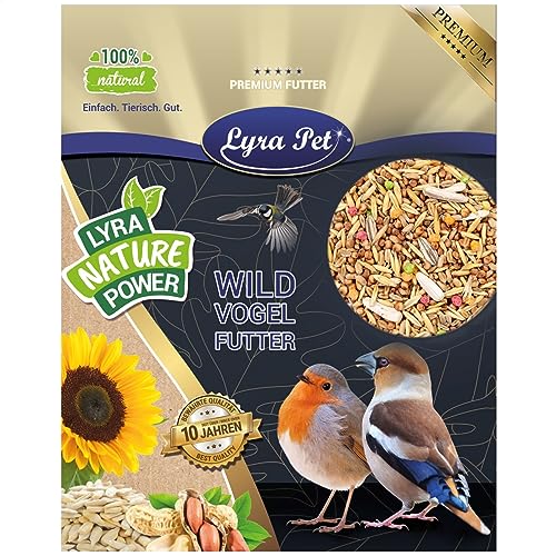 Lyra Pet® | 10 kg Streufutter | Wildvogelfutter Ganzjährig | Mischfutter aus Getreide & Samen | Ideal für Vogelhäuser & Futterspender | Abwechslungsreiches & fetthaltiges Vogelfutter für Wildvögel von Lyra Pet