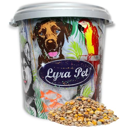 Lyra Pet® | 10 kg Taubenfutter Standardmischung + 30 L Tonne | Vollwertiges Basisfutter Ganzjährig | Für Jung- & Altvögel | Mit Lebensnotwendigen Mineralien & Spurenelementen | Energiereiche Zutaten von Lyra Pet