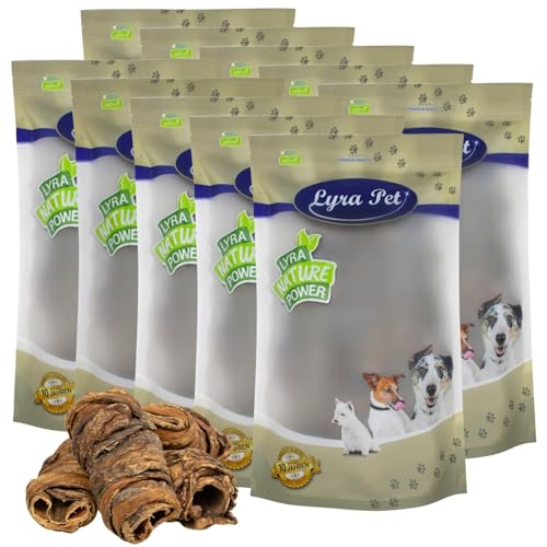 Lyra Pet® 10 kg Wraps aus Rinderlunge und Strossen Kausnack Kauartikel für Hunde von Lyra Pet