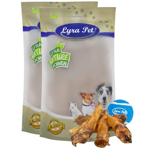 Lyra Pet® 100 Rinderohren ca. 5 kg Hundefutter Snack wie Schweineohren + Tennis Ball von Lyra Pet
