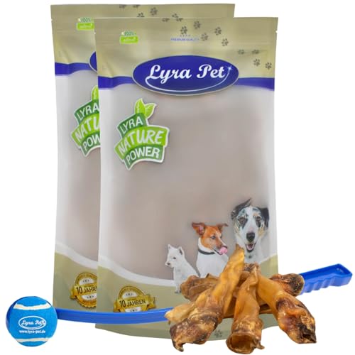 Lyra Pet® 100 Rinderohren ca. 5 kg Hundefutter wie Schweineohren + Ballschleuder von Lyra Pet