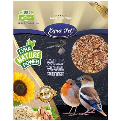 Lyra Pet® | 20 kg Streufutter schalenfrei | Wildvogelfutter ohne Schalen | Ganzjahres Vogelfutter für Wildvögel | Schalenlos & Fetthaltig | Ideal für Balkon & Terrasse | Kraftspendend & Sauber von Lyra Pet