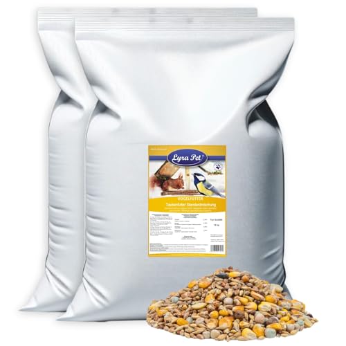 Lyra Pet® | 20 kg Taubenfutter Standardmischung | Vollwertiges Basisfutter Ganzjährig | Für Jung- & Altvögel | Mit Lebensnotwendigen Mineralien & Spurenelementen | Hochwertige, Energiereiche Zutaten von Lyra Pet