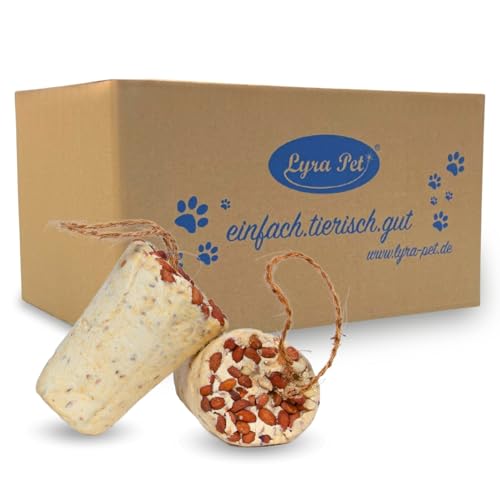 Lyra Pet® | 3 x 12 STK. Fettriegel mit Erdnüssen | Fettfutter mit Erdnussbutter, Saaten & Kernen | Wertvolle Energiequelle für Wildvögel | Fettreich & Biologisch Abbaubar | Ganzjähriges Vogelfutter von Lyra Pet