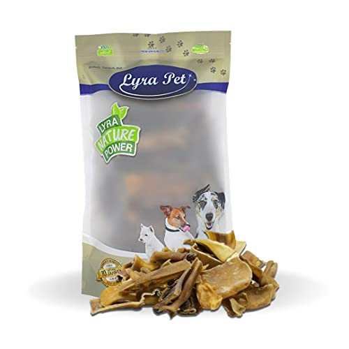 Lyra Pet® 5 kg - 5000 g Rinderkopfhaut Abschnitte Hundefutter Kaustreifen 4-8 cm Snack Kauartikel Leckerli fettarm von Lyra Pet