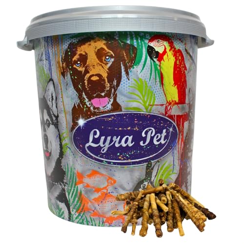 Lyra Pet® 5 kg Büffelsticks 5000 g mit Rindfleischstreifen Hund in 30 L Tonne von Lyra Pet