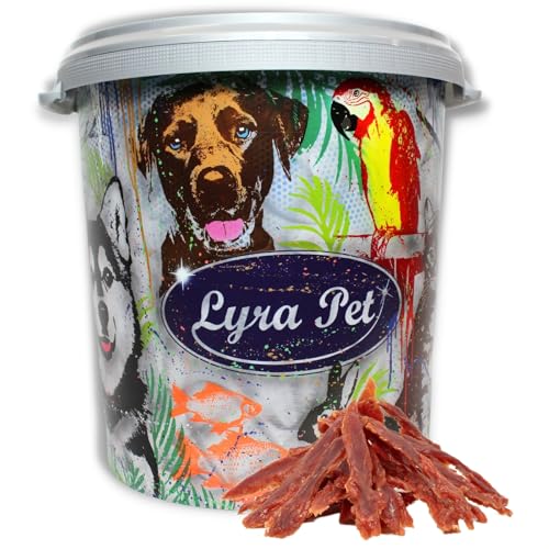 Lyra Pet® 5 kg Entenbrust in 30 L Tonne | Kausnack von der Ente | Leckerli für alle Hunde | Proteinreicher Kaugenuss | Belohnungs- und Trainingssnack | Hundefutter im wiederverschließbaren Beutel von Lyra Pet