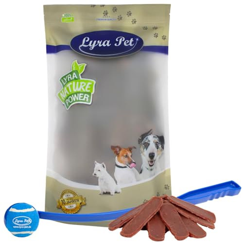 Lyra Pet® 5 kg Entenmedaillons Medaillons aus Entenfleisch Hundefutter Snack fettarm schonend getrocknet Leckerli Kausnack Kauartikel für Hunde Kauspaß + Ballschleuder von Lyra Pet