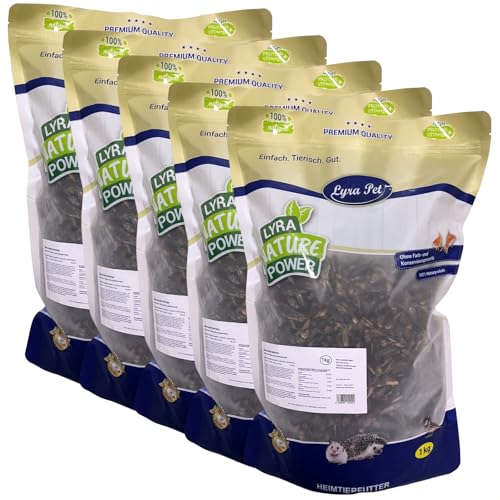 Lyra Pet® 5 kg Heimchen getrocknet | Reich an Proteinen & Mineralien | Nährstoffreiche Ergänzung zum Hauptfutter | Idealer Energiespender | Natürliches Futter für Vögel, Nager, Fische & Reptilien von Lyra Pet