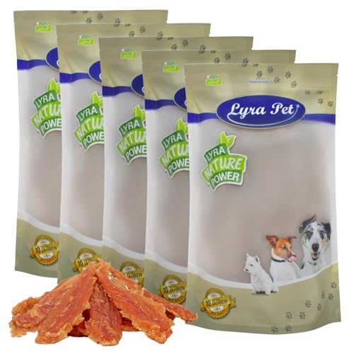 Lyra Pet® 5 kg Hühnerbrust Soft Hundefutter Snack fettarm schonend getrocknet Kauartikel Kauspaß von Lyra Pet