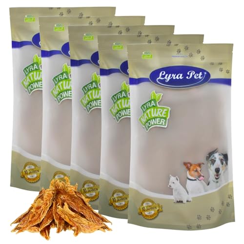 Lyra Pet® 5 kg Hühnerbrustfilet naturbelassen | Fettarmer Kausnack | Proteinhaltiges Leckerli für alle Hunde | Gut verträglich | Getrockneter Kauartikel | 100% Natur | Reich an Nährstoffen von Lyra Pet