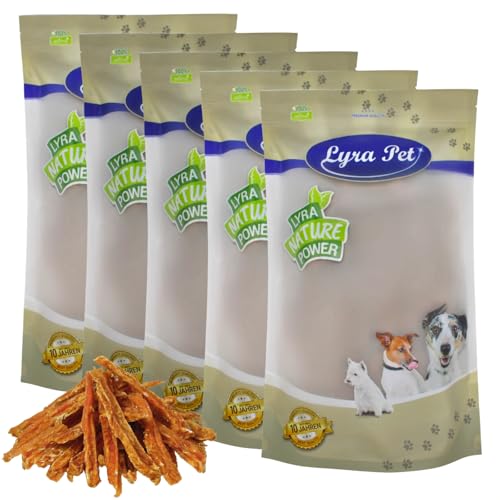 Lyra Pet® 5 kg Hühnerbruststreifen Hundefutter Snack fettarm schonend getrocknet Kauartikel Kauspaß von Lyra Pet