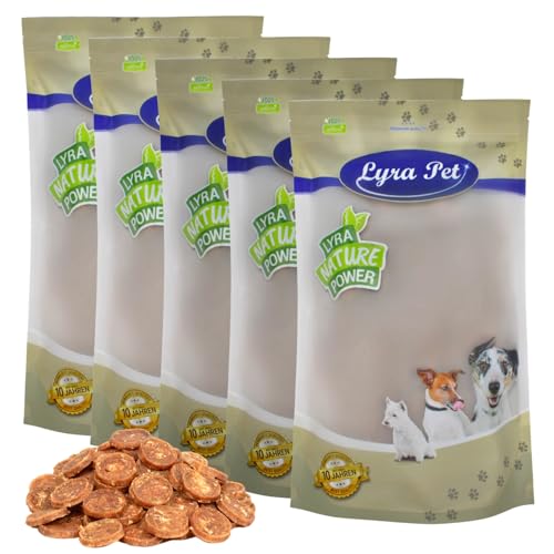 Lyra Pet® 5 kg Hühnerchips Kauchips aus Hühnerfleisch Hundefutter Snack fettarm schonend getrocknet Kauartikel für Hunde Kauspaß von Lyra Pet