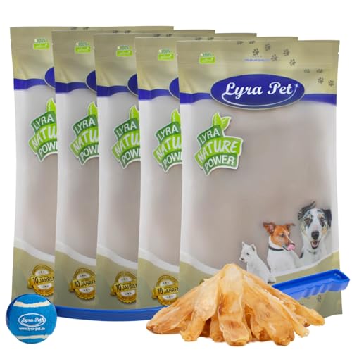 Lyra Pet® 5 kg Kaninchenohren Hasenohren luftgetrocknet Hundefutter+Ballschleuder von Lyra Pet