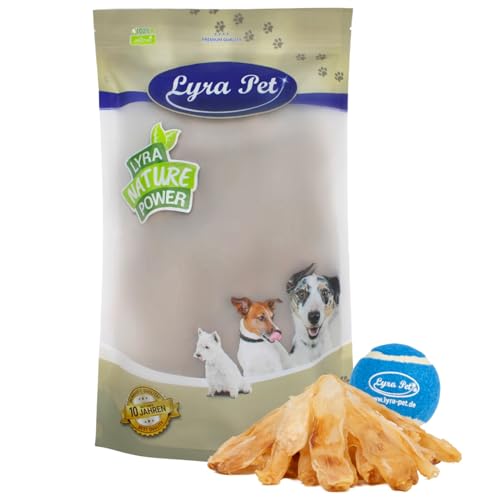 Lyra Pet® 5 kg Kaninchenohren Hasenohren luftgetrocknet Hundefutter + Tennis Ball von Lyra Pet