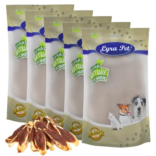 Lyra Pet® | 5 kg Kaninchenohren gefüllt mit Ente | Getrockneter Kausnack | Wiederverschließbarer Beutel | Fettarmes Hundefutter | Ideal als Belohnung für Hunde | Reich an Nährstoffen von Lyra Pet