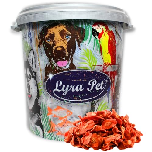 Lyra Pet® 5 kg Karotten getrocknet in 30 L Tonne | Reich an Beta-Carotin & Ballaststoffen | Einzelfutter für Vögel, Nager & Reptilien | Nährstoffreiches & kalorienarmes Futter | Ideal als Ergänzung von Lyra Pet