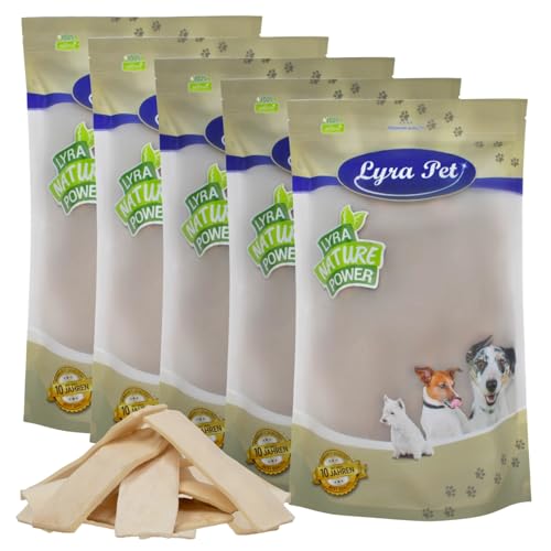 Lyra Pet® 5 kg Kauchips 5000 g aus Büffelhaut Zahnputzstreifen Dentasnack Kaustreifen von Lyra Pet