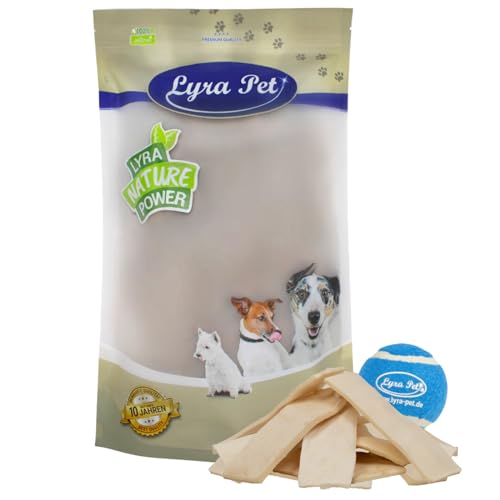 Lyra Pet® 5 kg Kauchips aus Büffelhaut Kauspass Hund wie Kauknochen + Tennis Ball von Lyra Pet