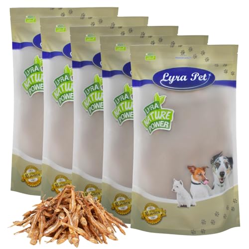 Lyra Pet® 5 kg Kleine Fische | Naturbelassener Kausnack | Leckerli für alle Hunde | Fettarmes Hundefutter | Idealer Belohnungs- und Trainingssnack | Wiederverschließbarer Beutel von Lyra Pet
