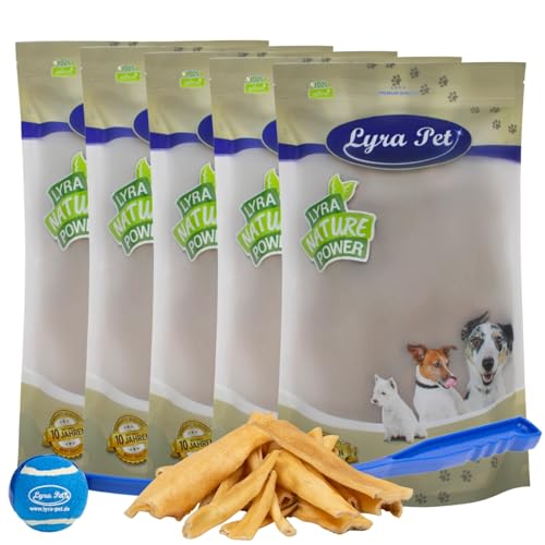 Lyra Pet® 5 kg Lammkopfhaut hell Hundefutter Leckerli Barf Haut + Ballschleuder von Lyra Pet