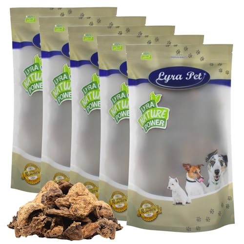 Lyra Pet® 5 kg Lammlunge | Naturbelassener Kausnack zahnreinigend | Proteinhaltiges Leckerli für alle Hunde | Langer Kaugenuss | Getrockneter Kauartikel | Schonend getrocknet von Lyra Pet