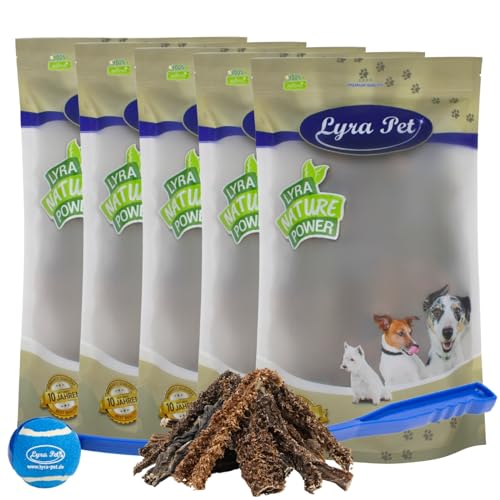 Lyra Pet® 5 kg Lammpansen Kausnack Hundefutter Pansen Kauartikel + Ballschleuder von Lyra Pet